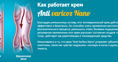 Крем от варикоза Anti Varikoz Nano (Анти Варикоз Нано) — инновационное средство для борьбы с варикозом